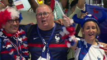 Torcida francesa festeja vitória e ídolos