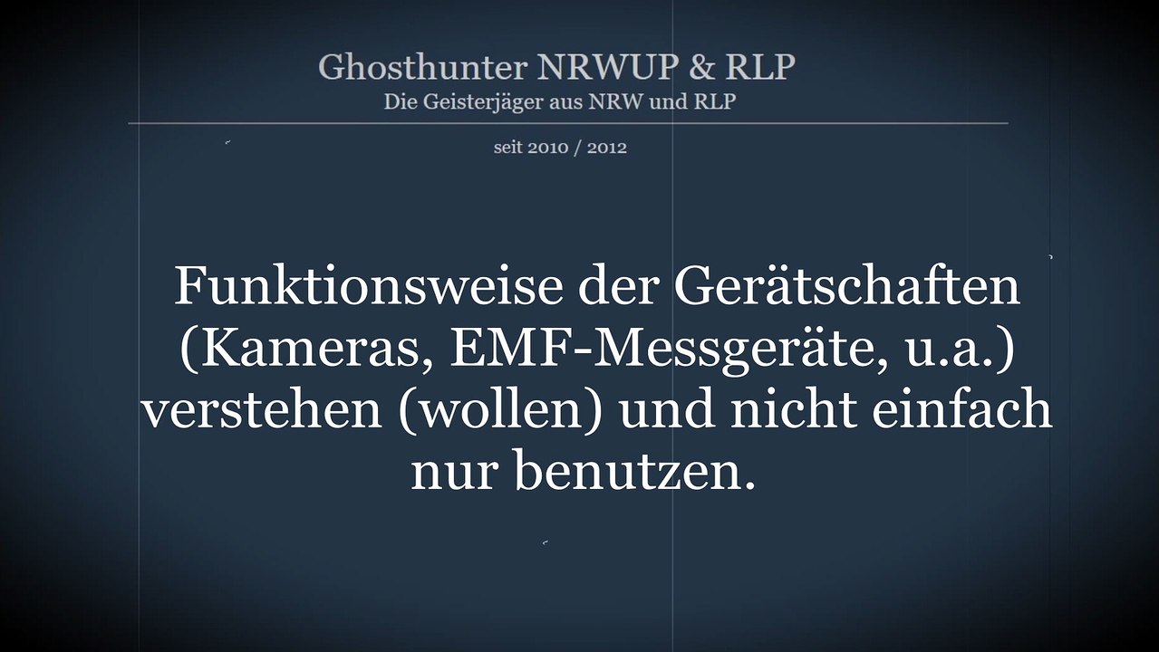 Teamverstärkung - Aufruf an Interessierte! #ghosthunter #geisterjäger