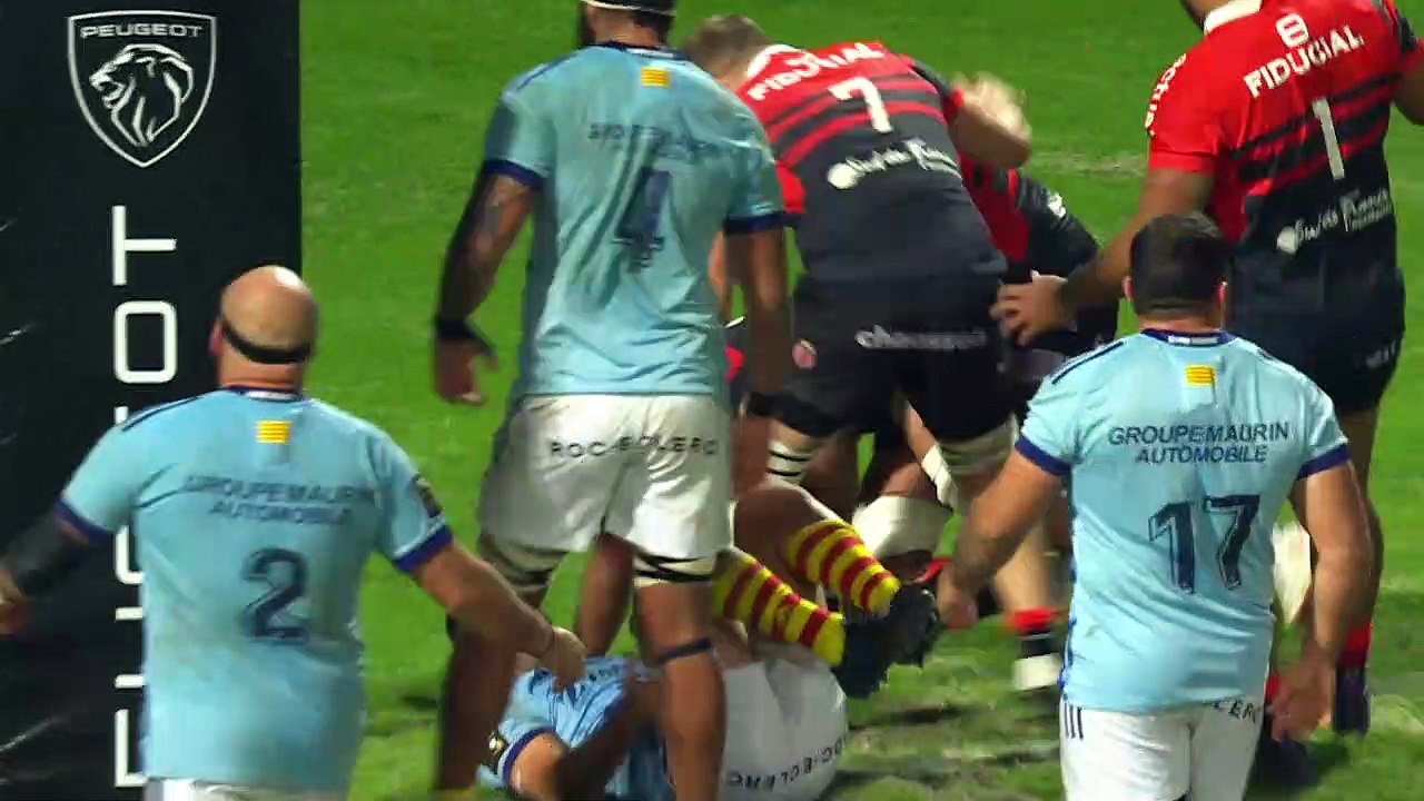 TOP 14 - Essai de Alexandre ROUMAT (ST) - Stade Toulousain - USA Perpignan - Saison 2022:2023