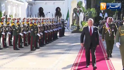 رئيس الجمهورية يستقبل الملك الأردني في قصر المرادية