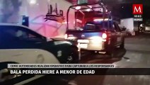 Bala perdida hiere a una menor de edad en la alcaldía Miguel Hidalgo, en CdMx