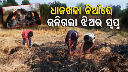 Miscreants torch paddy stock in Nuapada, woman wails worried over daughter’s marriage