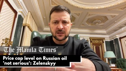 Price cap level on Russian oil 'not serious': Zelenskyy