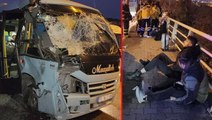 Karabük'te halk otobüsü ile minibüs çarpıştı; 14 yolcu yaralandı