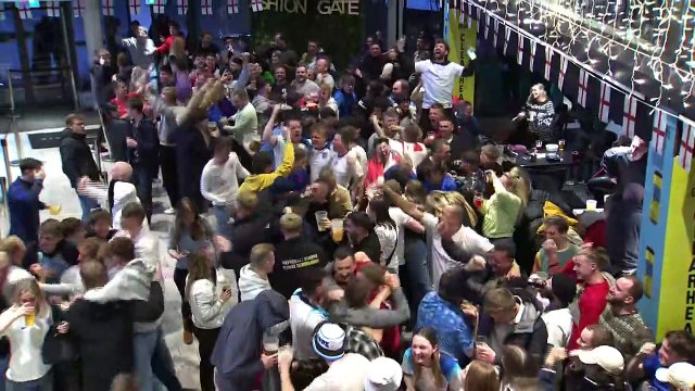 Fans in Bristol celebrate England Win