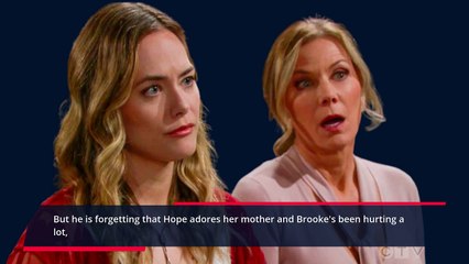 Thomas Strikes Brooke Again - Pleads With Hope- Brooke's Worst Days Are Ahead. C