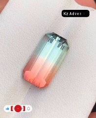 Absolutely Stunning Bi Tourmaline, Weight =  5.00 carat It’s very amazing size =  14x7x6 mm
