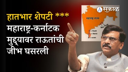Sanjy Raut on Shinde Goverment | महाराष्ट्र- कर्नाटक सीमारेषेवरून टीका करताना संजय राऊत भान विसरले