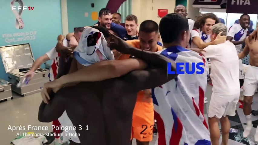 France - Pologne : la joie des Bleus dans le vestiaire