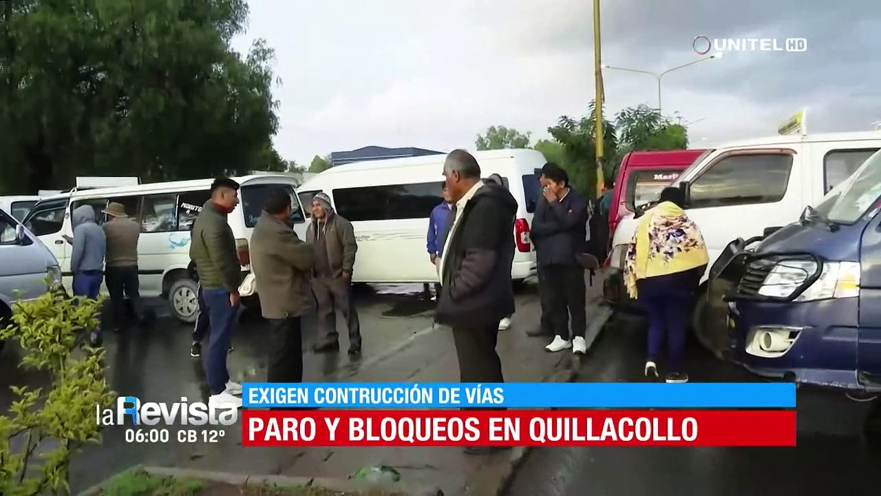 Transporte de Quillacollo bloquea los accesos a Cochabamba y el occidente del país