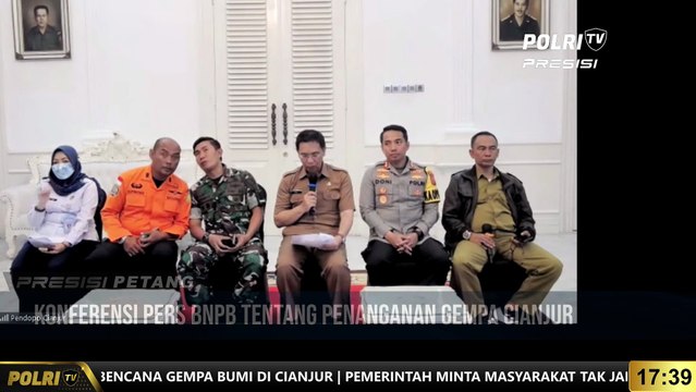 Konferensi Pers BNPB Tentang Penanganan Gempa Cianjur