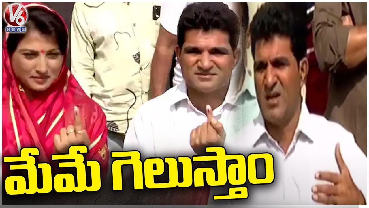 AAP CM Candidate Isudan Gadhvi With His Wife Cast Vote In Gujarat | V6 News