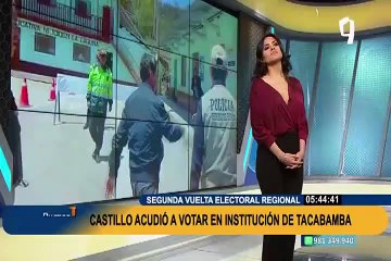 Segunda vuelta electoral: Pedro Castillo emitió su voto en institución educativa de Tacabamba