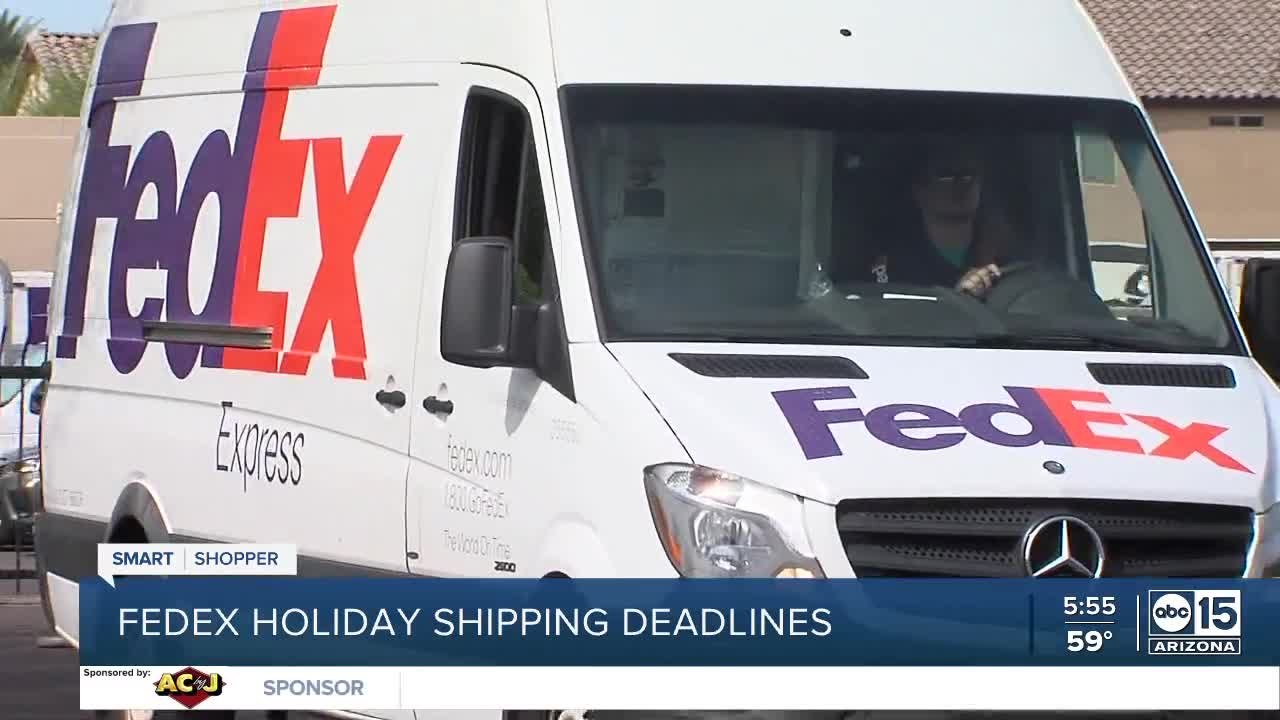 FedEx holiday shipping deadlines video Dailymotion