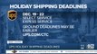 UPS holiday shipping deadlines