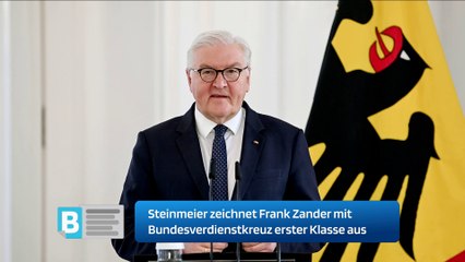 Steinmeier zeichnet Frank Zander mit Bundesverdienstkreuz erster Klasse aus
