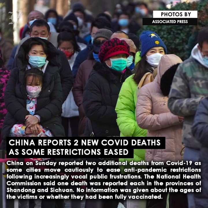 China reports 2 new covid deaths as some restrictions eased