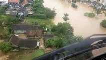 Imagens aéreas mostram situação em Benedito Novo