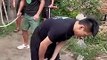 Chinese funny video's--chinese rubber band challenge --games