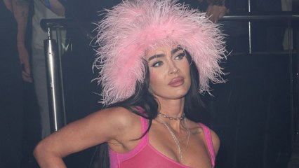 Megan Fox Channeled Pamela Anderson in a Pink Fuzzy Bucket Hat and an Underboob-Baring Crop Top