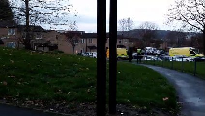 Police incident near Brook Hill rounabout, Sheffield, today.