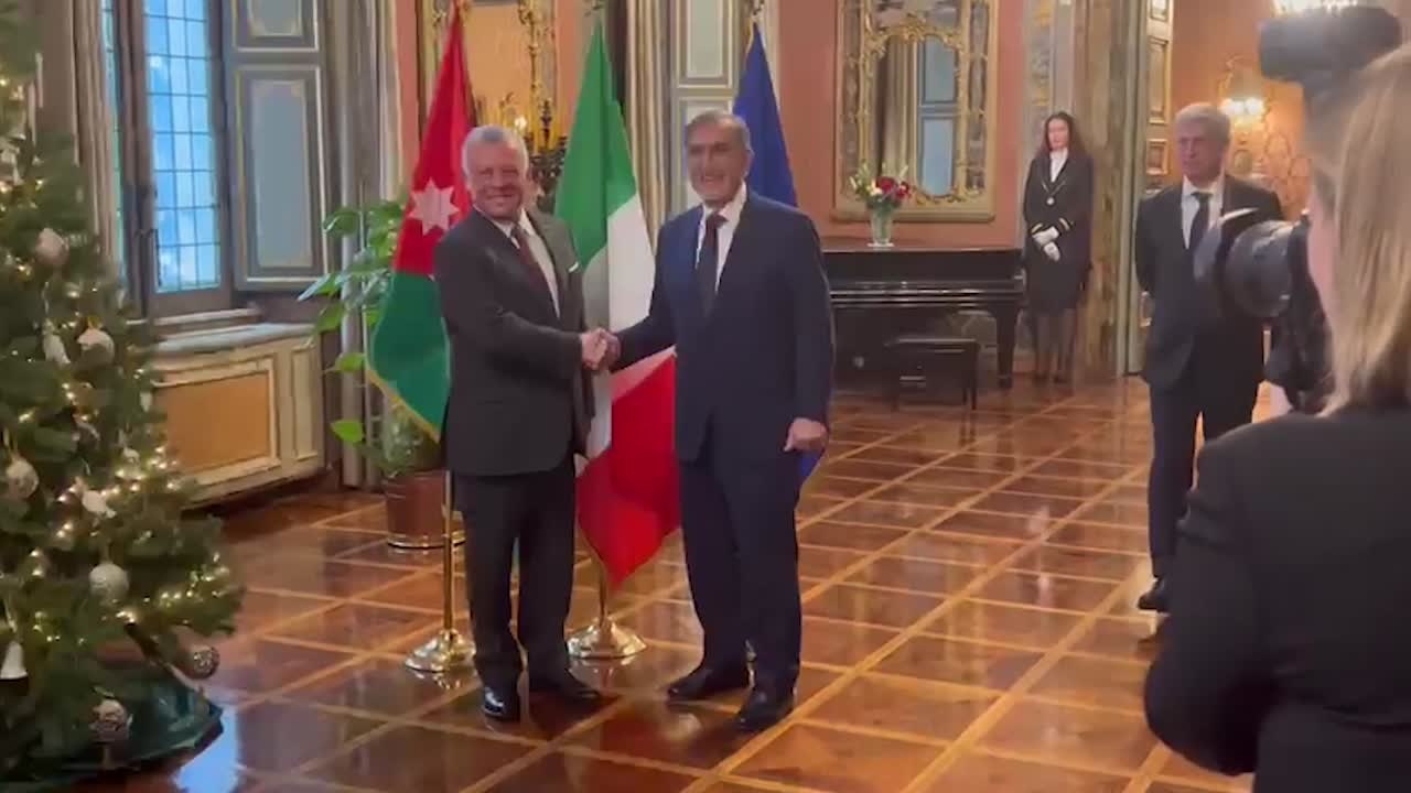 Senato,  La Russa riceve il re di Giordania a Palazzo Giustiniani