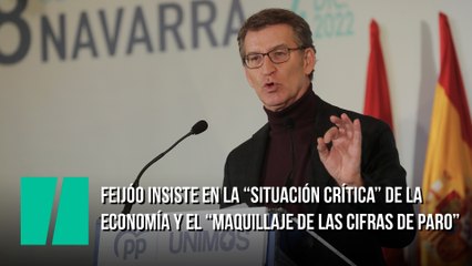 Feijóo insiste en la “situación crítica” de la economía y el “maquillaje de las cifras de paro”
