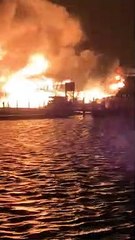 Fire Engulfs Seaport Marine in Connecticut