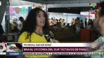 El pueblo de Brasil vive por todo lo alto su partido de octavos de final
