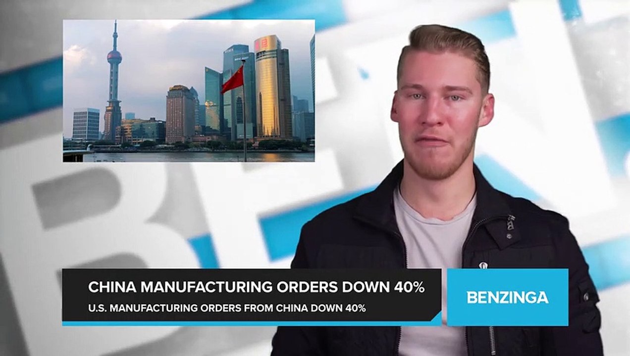 China Manufacturing Orders Down 40%
