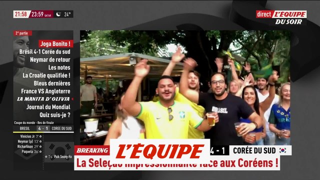 Le Brésil, facile vainqueur de la Corée du Sud, affrontera la Croatie en quarts - Foot - CM 2022