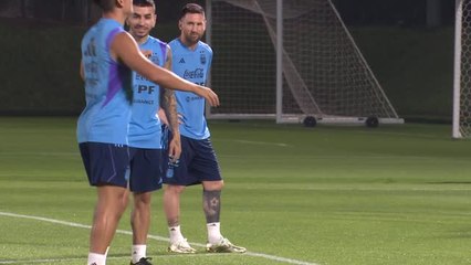 Download Video: FOOTBALL: FIFA World Cup: Messi leads Argentina training ahead of the match against the Netherlands