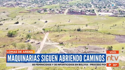 Los avasalladores con maquinaria siguen abriendo caminos en las Lomas de Arena tapando riachuelos