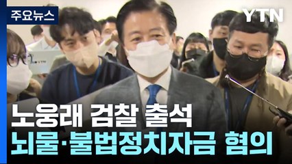 '뇌물·불법 정치자금 혐의' 노웅래 민주당 의원 검찰 출석 / YTN