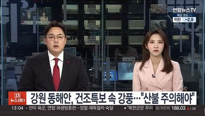 강원 동해안, 건조특보 속 강풍…"산불 주의해야"