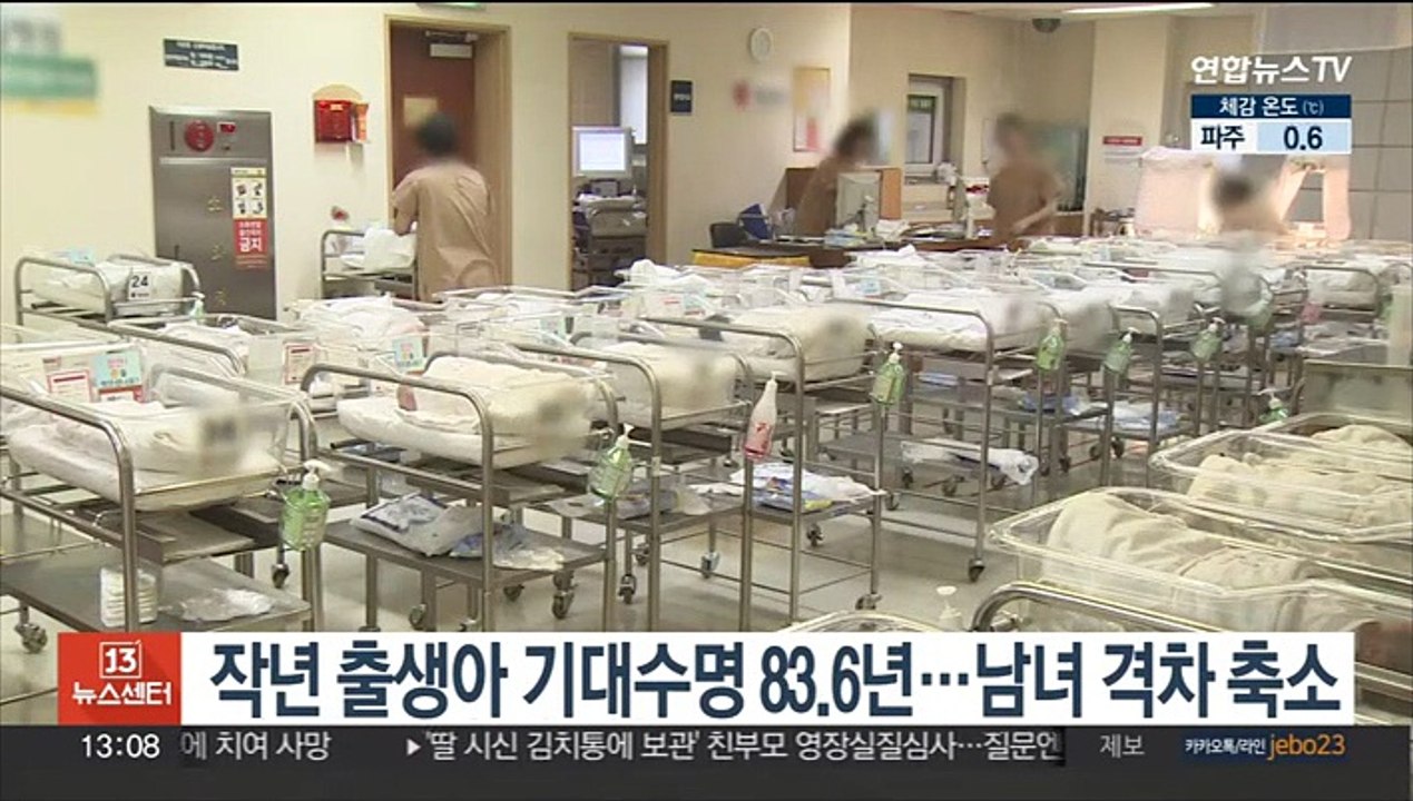 작년 출생아 기대수명 83.6년…남녀 격차 축소