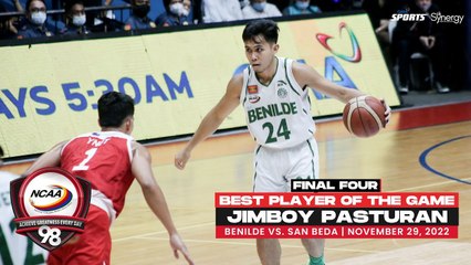 NCAA Season 98 _ Best Player_ Jimboy Pasturan _ Final Four (Benilde vs San Beda)