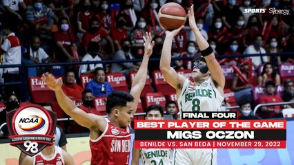 NCAA Season 98 _ Best Player_ Migs Oczon _ Final Four (Benilde vs San Beda)
