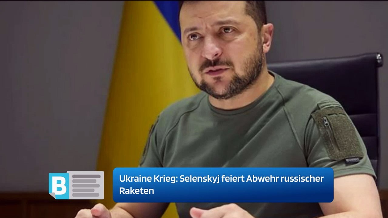 Ukraine Krieg: Selenskyj feiert Abwehr russischer Raketen