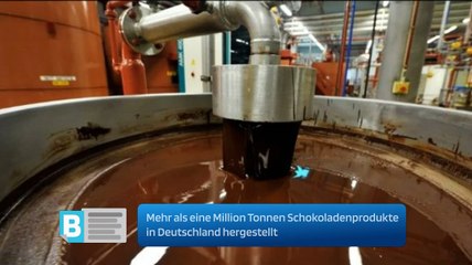 Mehr als eine Million Tonnen Schokoladenprodukte in Deutschland hergestellt