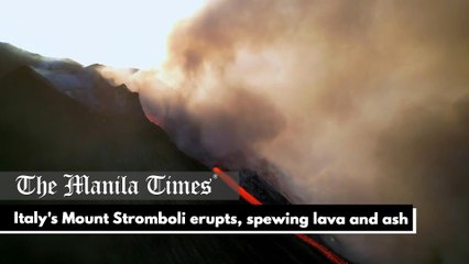 Italy's Mount Stromboli erupts, spewing lava and ash