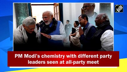 PM Modi’s meets and greets leaders at all-party meet