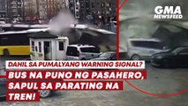 Bus na puno ng pasahero, sapul sa parating na tren! | GMA News Feed