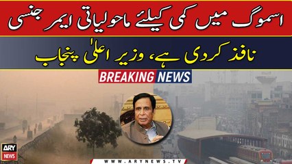 Environmental emergency imposed to reduce smog in Lahore: CM Punjab