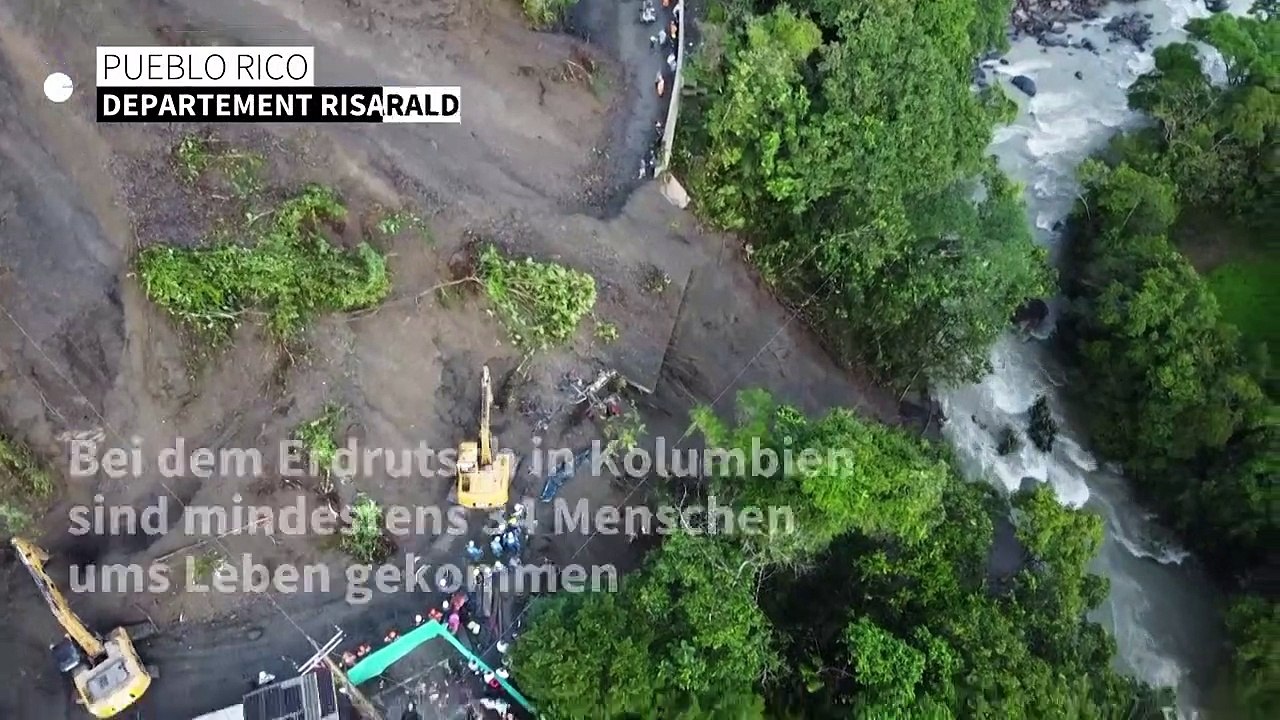Dutzende Tote bei Erdrutsch in Kolumbien