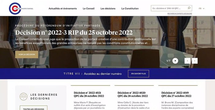 Les archives des comptes rendus de séances du Conseil constitutionnel - Didacticiel