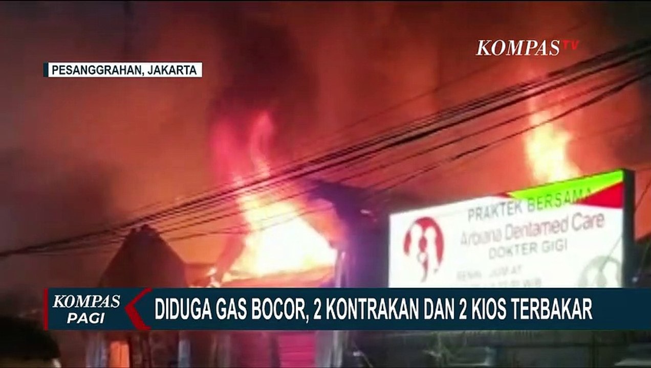 Diduga Gas Bocor, 2 Kontrakan dan 2 Kios Terbakar di Pesanggrahan Jakarta Selatan