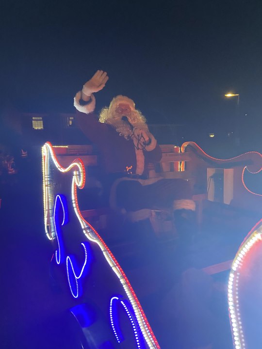 Father Christmas visits Folly Hill on first stop of 2022 Santa's Sleigh
