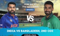 BAN V IND, 2nd ODI: Match Preview, Probable Playing XI & Fantasy XI