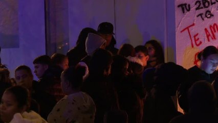 Concentración en el barrio madrileño de Villaverde dónde asesinaron de varios disparos a un menor